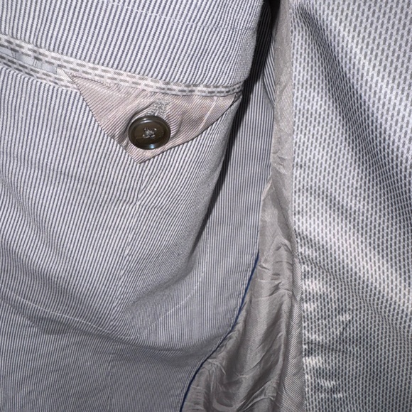 Banana Republic Vintage Tailored Blue Pinstriped Blazer - Picture 7 of 12